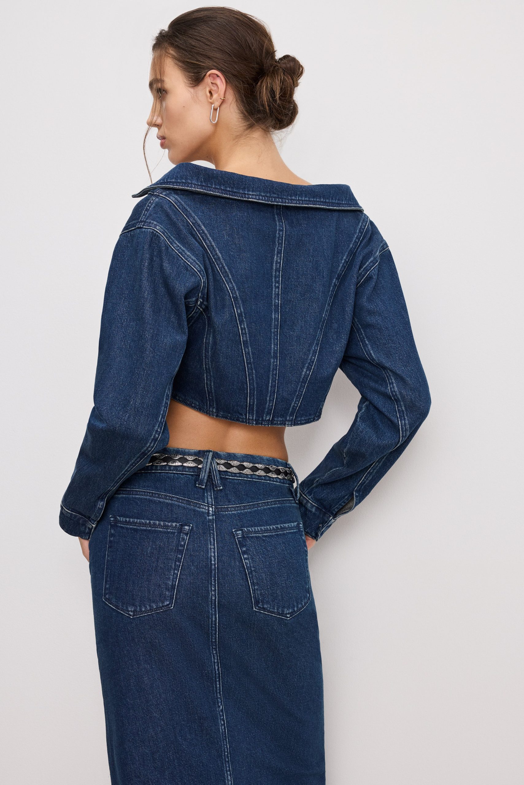 DENIM OFF SHOULDER TOP | INDIGO724 - Image 3