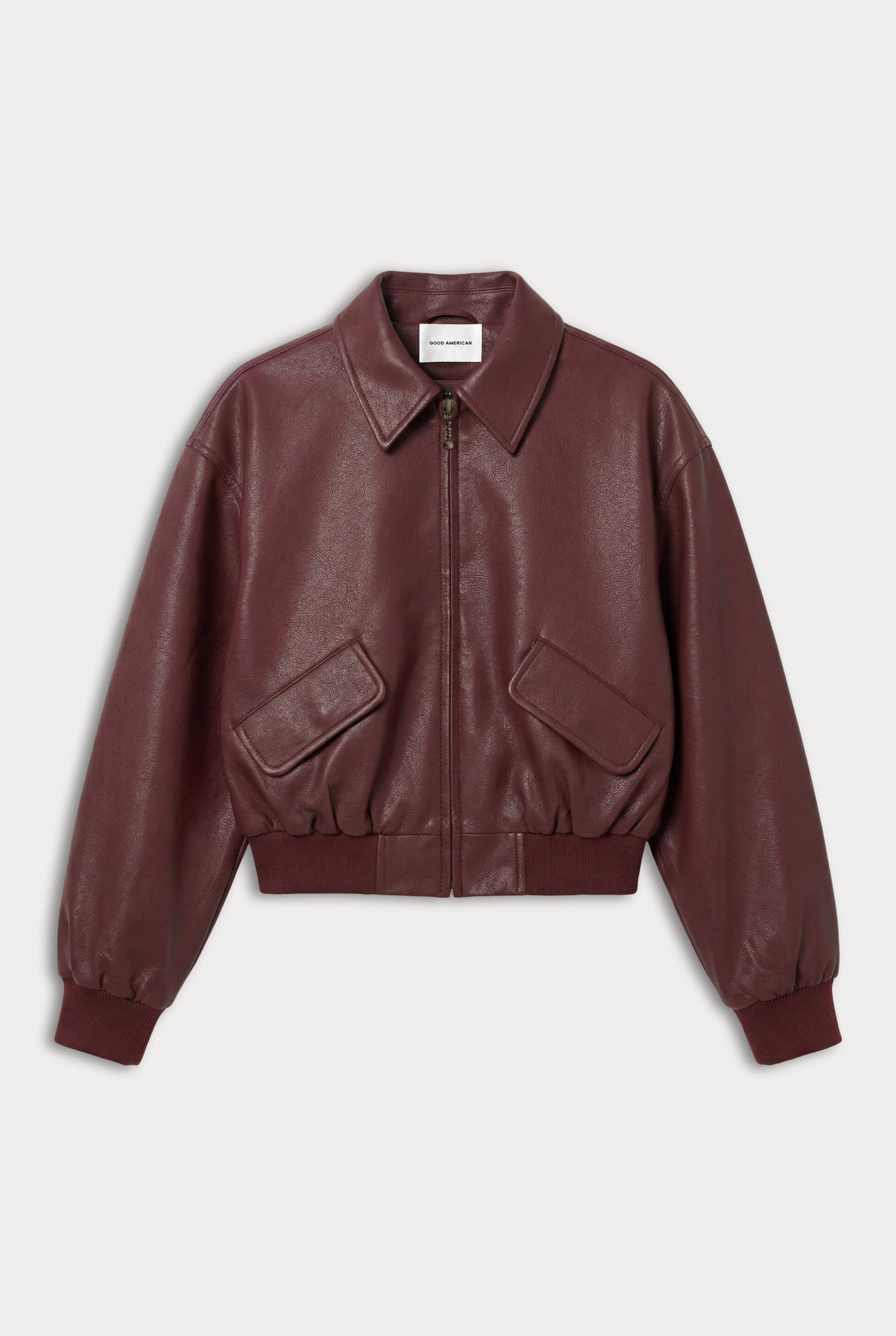 THE BETTER THAN LEATHER BOMBER JACKET | BERRY NOIR - Image 5