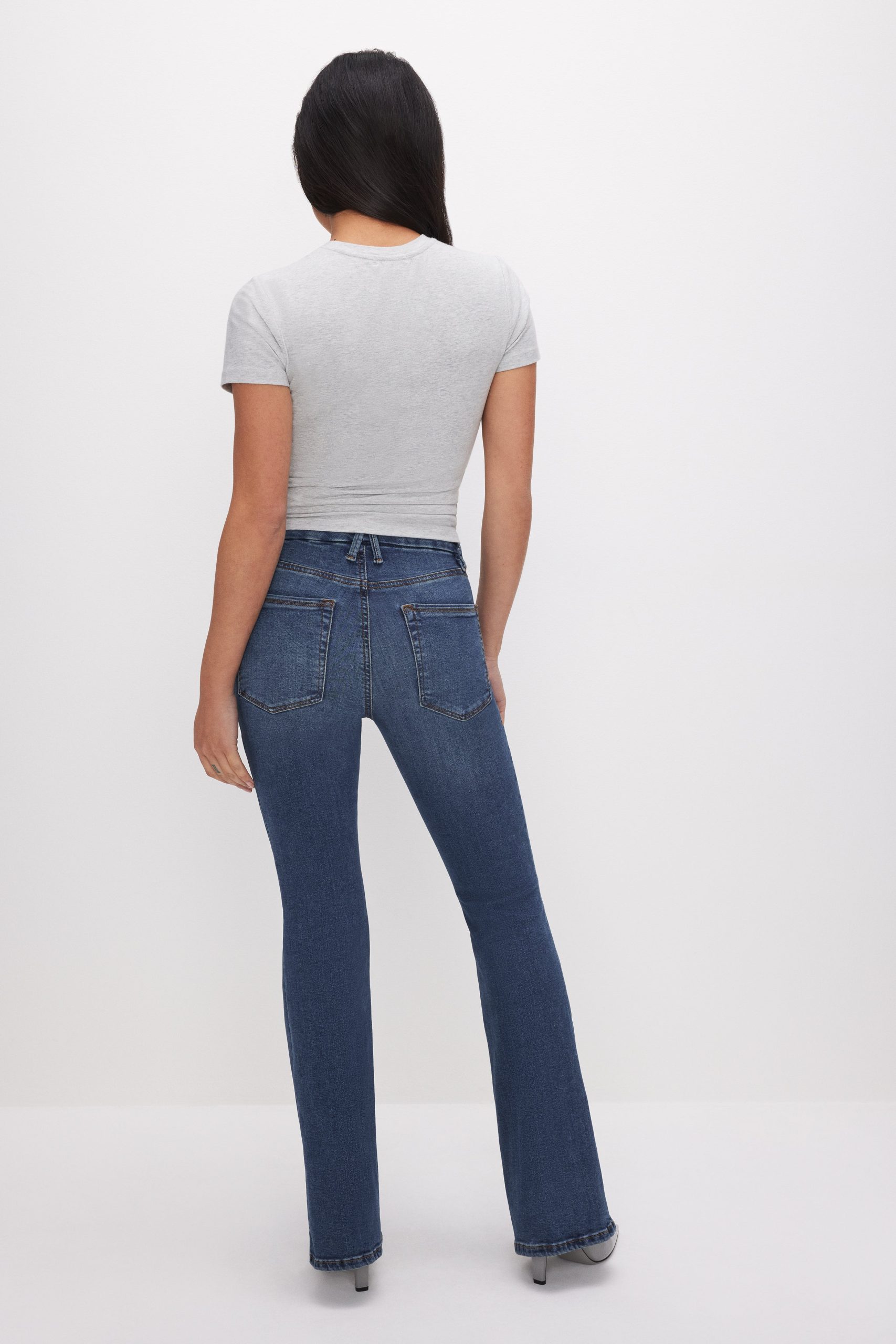 GOOD PETITE FLARE JEANS | BLUE004 - Image 4