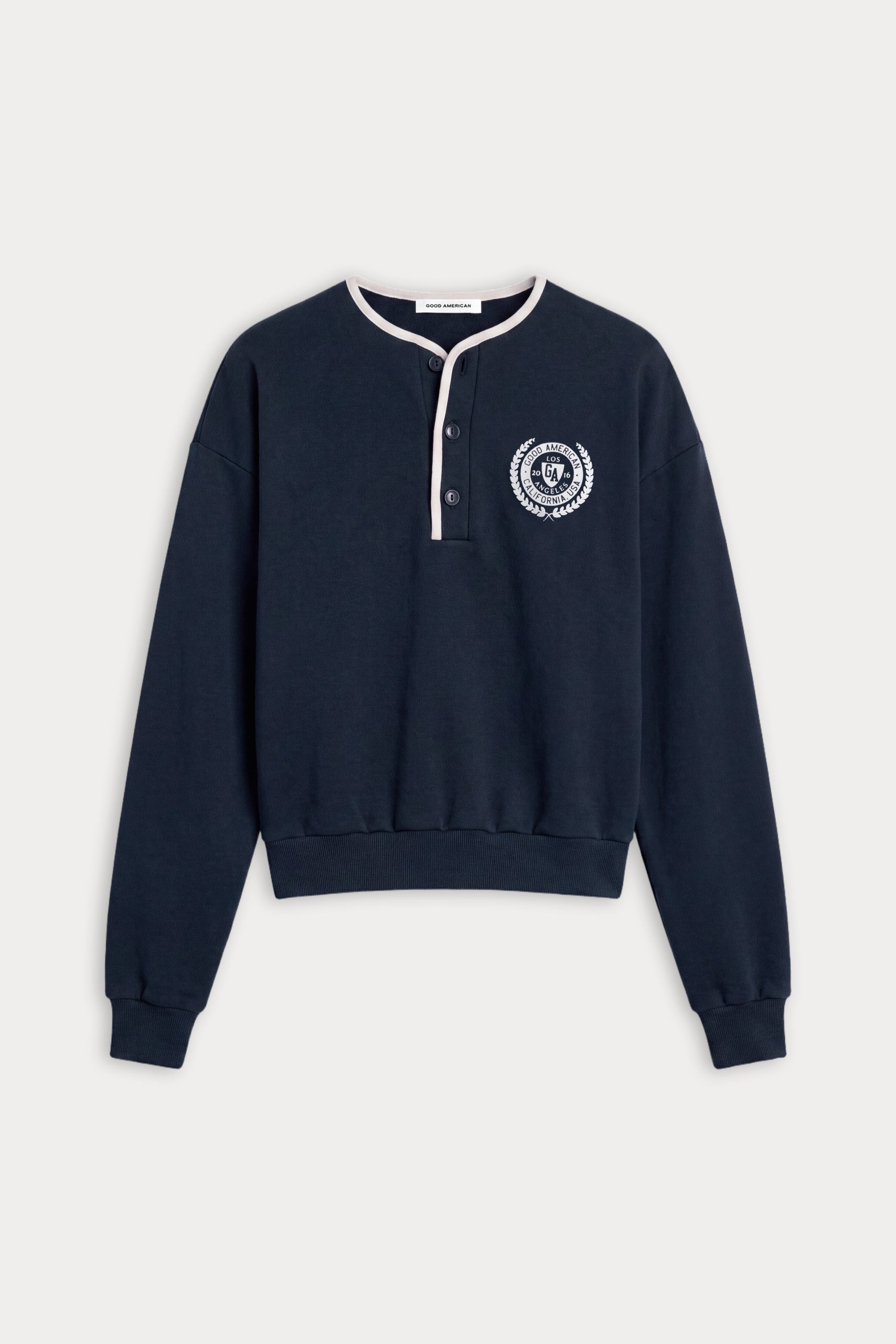 THE BRUSHED FLEECE HENLEY | NEW NAVY - Image 7