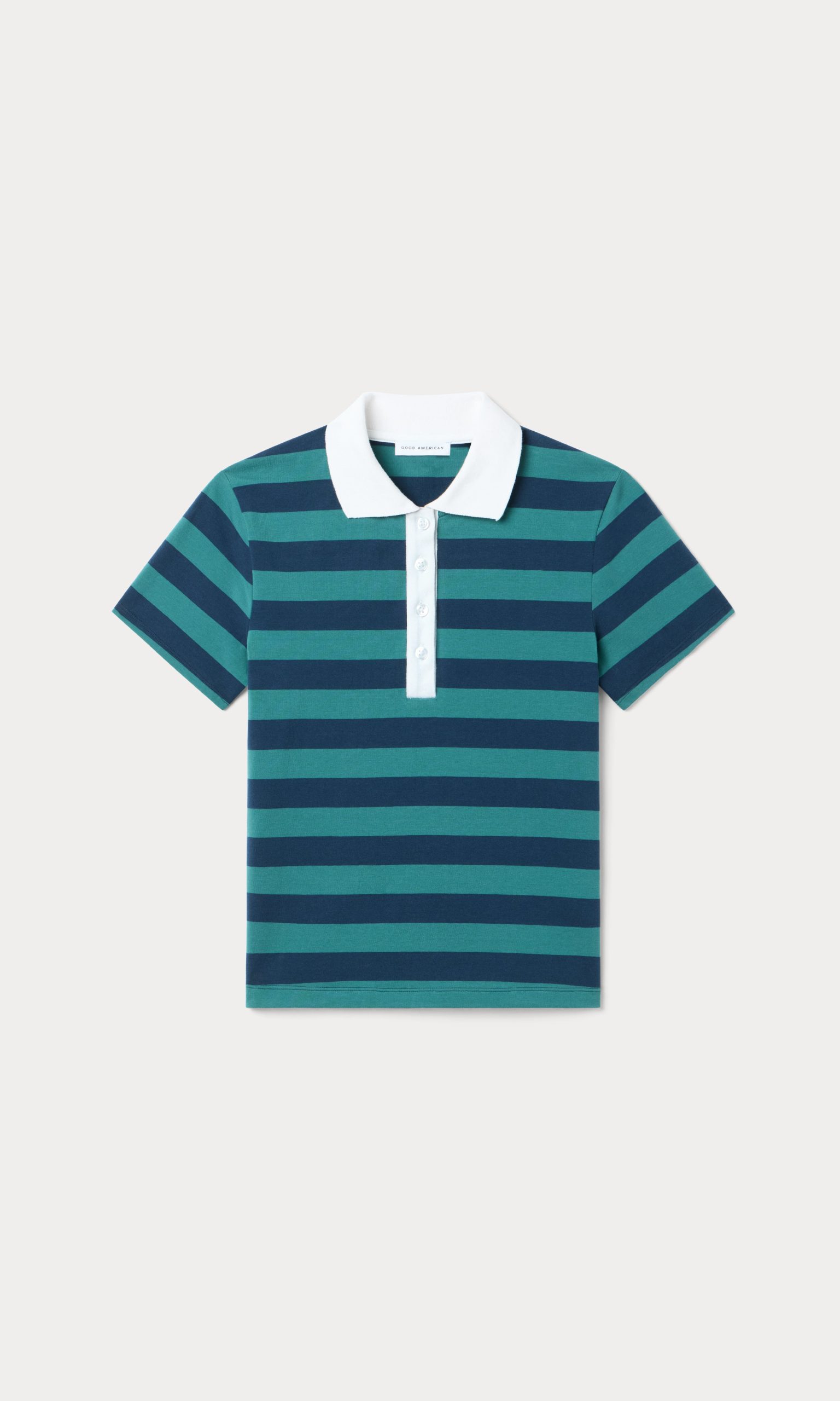 THE EASY POLO | SUMMER STRIPE TEAL - Image 5