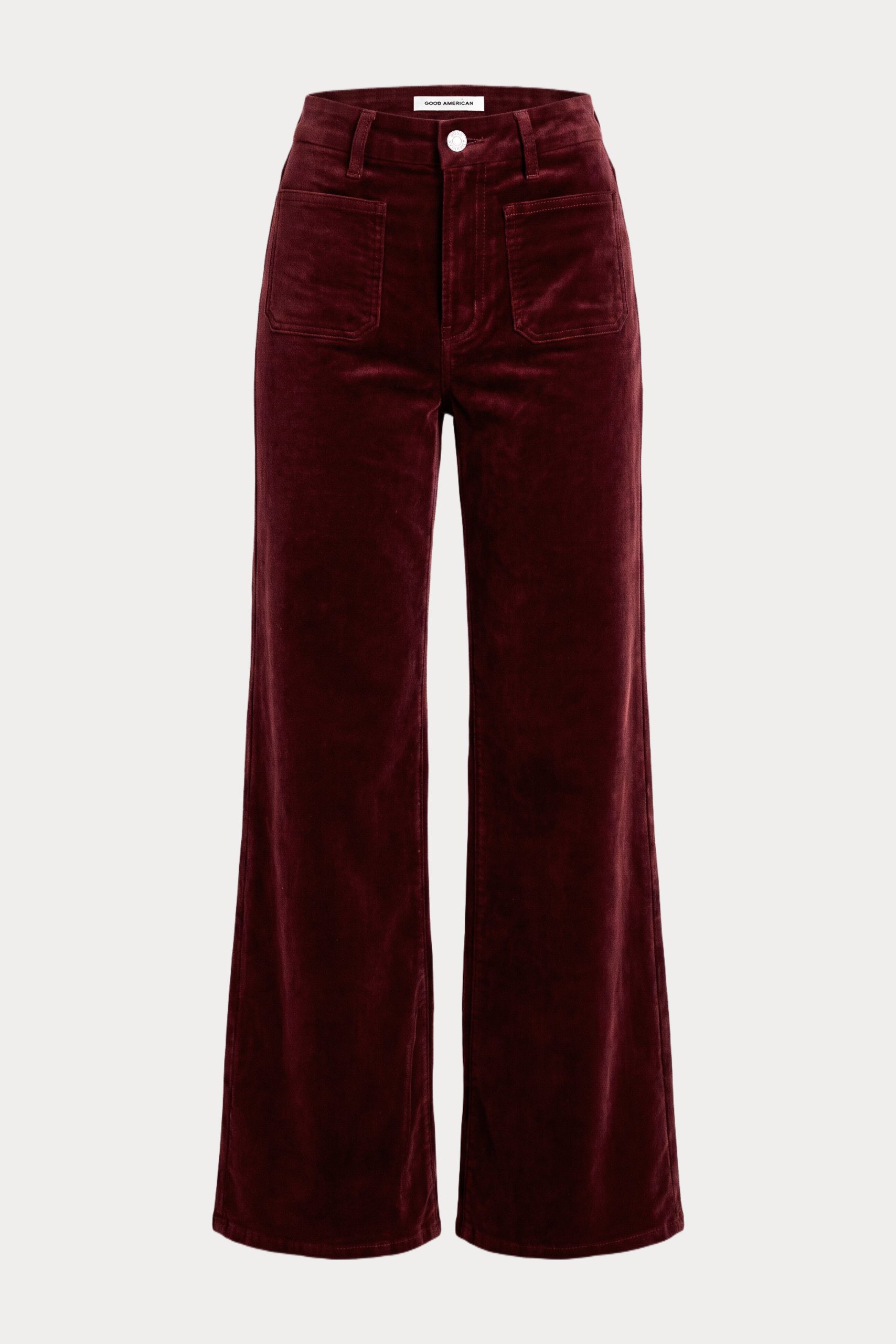 VELVET GOOD WAIST PALAZZO PANT | BERRY NOIR - Image 7