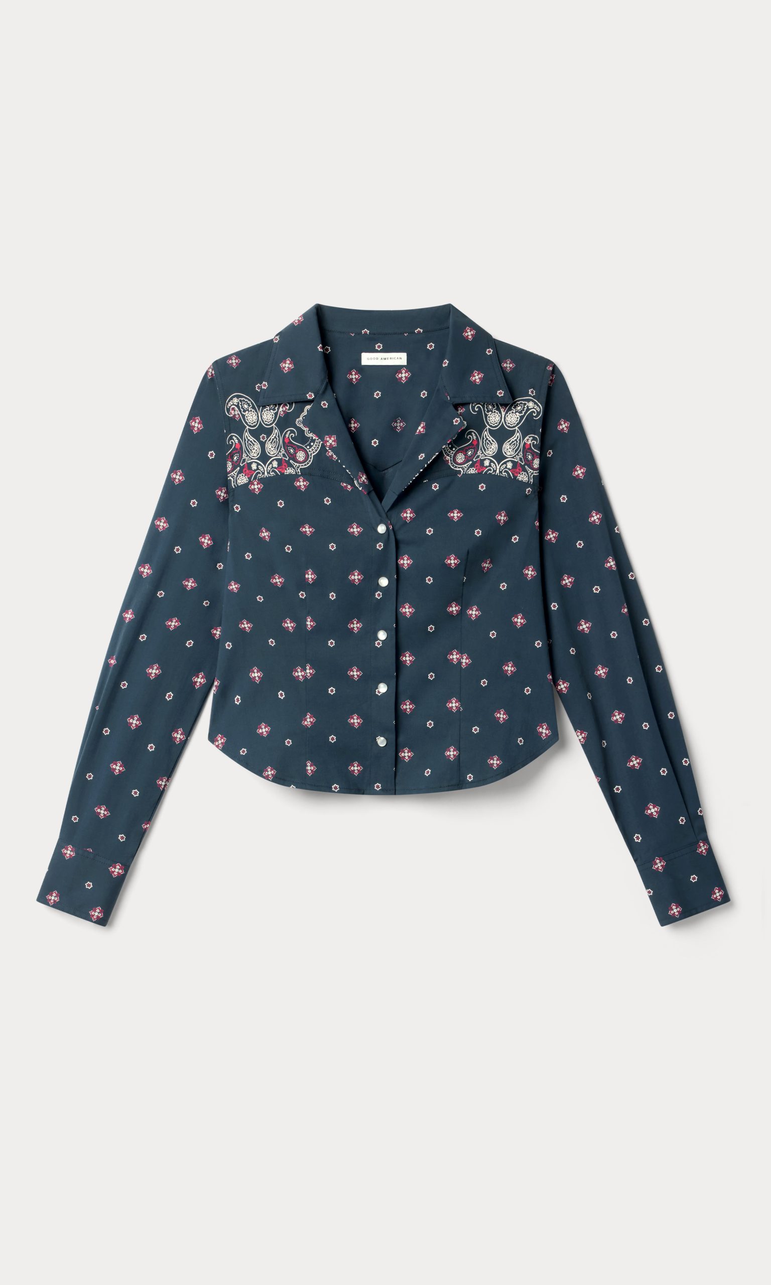 DOLLY TAILORED POPLIN SHIRT | NEW NAVY BANDANA PRINT - Image 7