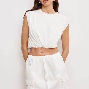 COTTON MUSCLE TEE | CLOUD WHITE