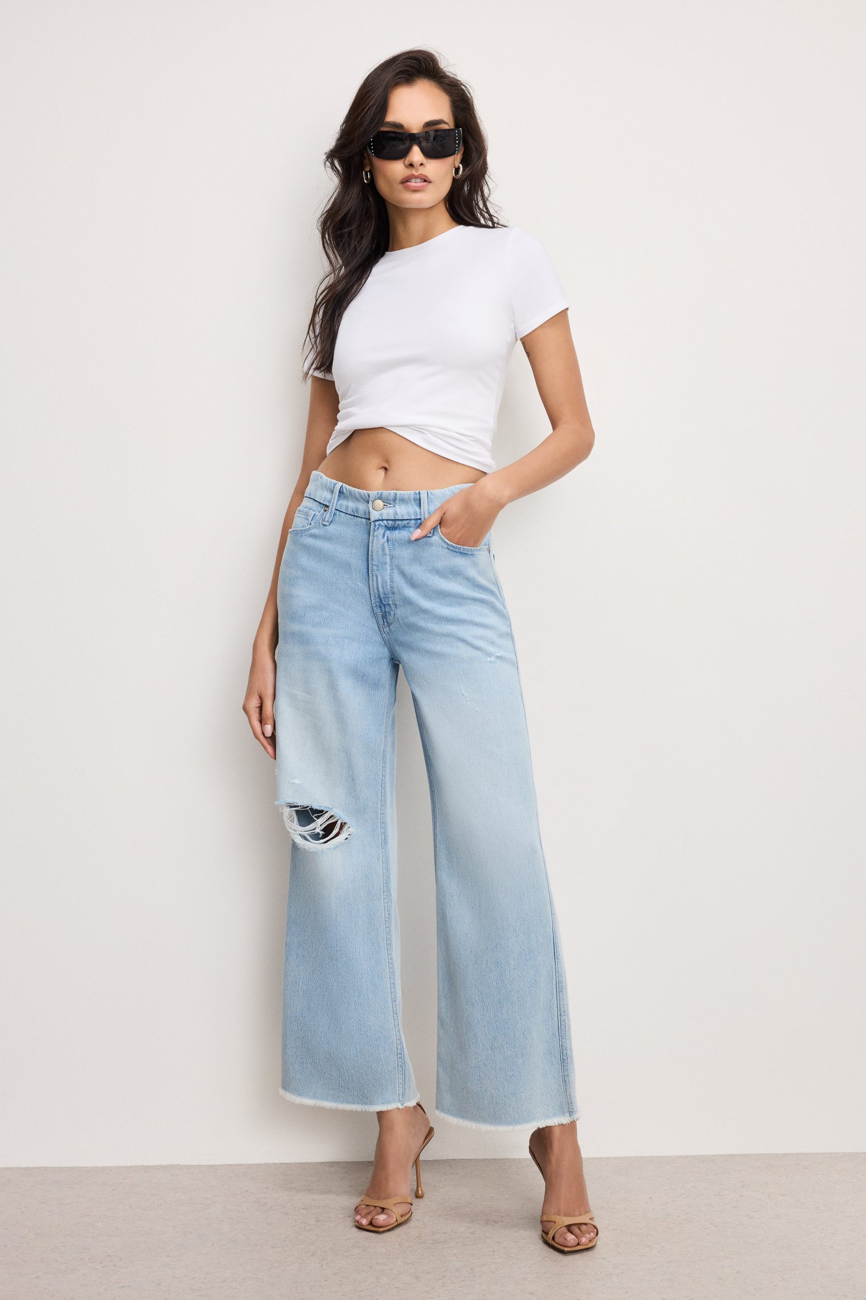 WEIGHTLESS GOOD SKATE WIDE CROPPED JEANS | INDIGO959