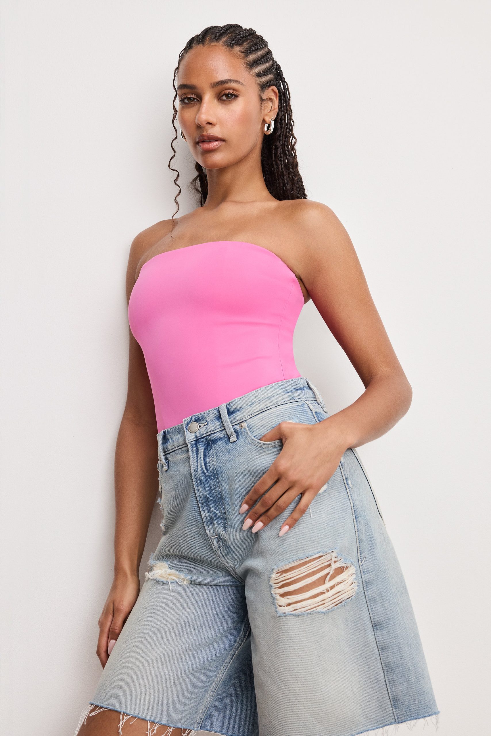 SCULPTING CORSET STRAPLESS BODYSUIT | BERRY SORBET010 - Image 5