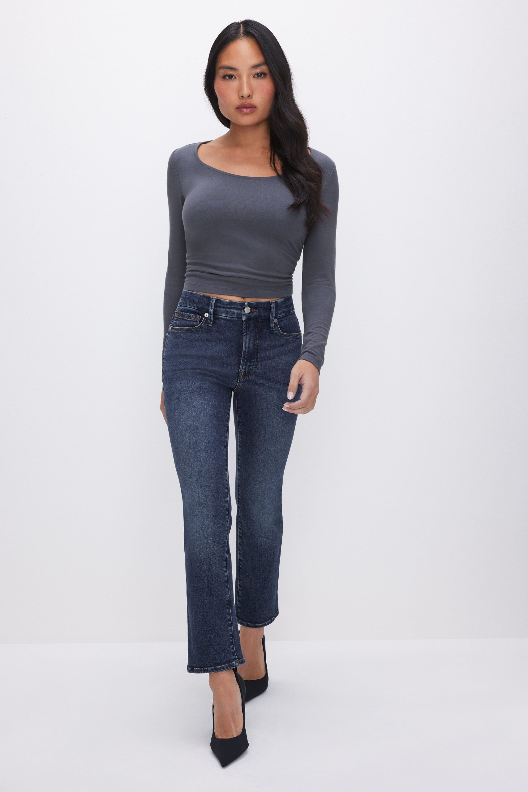 GOOD PETITE STRAIGHT JEANS | BLUE004